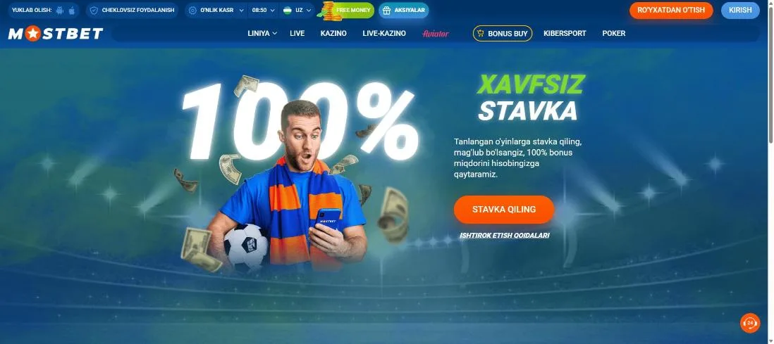 Xavfsiz stavka aksiyasi: 100% qaytarish